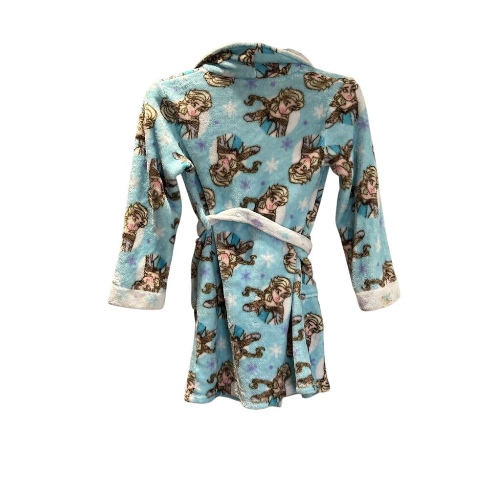 Disney FROZEN Bath Robe Girls Size 10 Pajamas Bathrobe Elsa Knee Length Cover Up - Picture 3 of 4